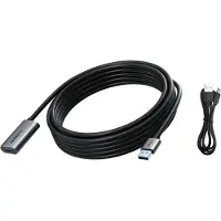 Vision TC 5MUSB3.0EXT+/BL USB-kabel USB 3.2 Gen 1 (3.1 Gen 1) 5 m USB A 3 Gbit/s Zwart, Zilver