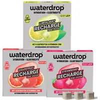 Waterdrop Electrolyten Mix Zonder Suiker – 36 Bruistabletten voor Water met Magnesium, Calcium, Natrium, Chloride & Zink – Sport & Hydratatie – Aardbei, Grapefruit & Citroen-Munt