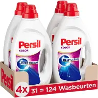 Persil Gel Color - Vloeibaar Wasmiddel - Gekleurde Was - 4 x 31 Wasbeurten - Voordeelverpakking