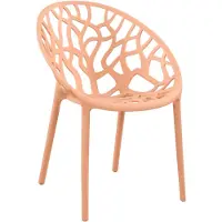 CLP Hope stapelbare Tuinstoel - Weerbestendig & UV-bestendig - Kunststof Stoelen met Armleuningen - Modern Design - perzik