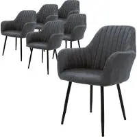 ML-Design Eetkamerstoel Perrin lederlook set van 6