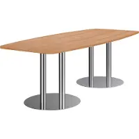 Hjh OFFICE PRO KARAT S 22 C - Karat Walnoot met voetstuk / chroom 220 x 103