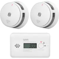 SAVS S10 Rookmelder 2-pack + C10 Koolmonoxidemelder