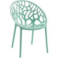 CLP Hope stapelbare Tuinstoel - Weerbestendig & UV-bestendig - Kunststof Stoelen met Armleuningen - Modern Design - lichtgroen
