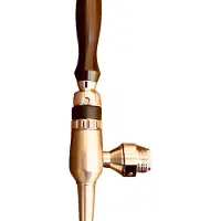 Ich-zapfe Biertap, Compensatorkraan - Nordic - van gesatineerd staal zonder compensatoras 5/8" + sterk mondstuk, 55 mm