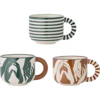 Bloomingville Carim Beker, Groen, Steengoed