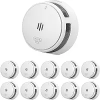SAVS S10 Rookmelder 10-pack - 10 Rookmelders - 10 jaar batterij - Compact design - Voldoet aan Europese norm - Infrarood sensor - Brandalarm