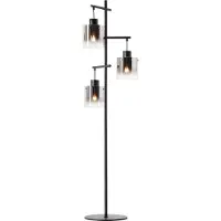 Brilliant Zwarte vloerlamp Simonis 3-lichts