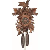 Engstler - 637/8 - Koekoeksklok - 8-daags kettinguurwerk - Notenhout - 40,5 cm