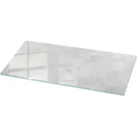 Tulup Tafelblad Glas - Betontextuur Met Scheuren Glazen Plaat - 125 cm x 50 cm - Grijs Glasplaat Tafel - Rechthoekig Tafelblad Glas - Glazen Tafelblad Geschikt voor de Keukentafel - Gehard Glas