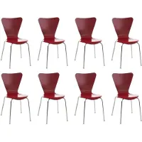 CLP Calisto - 8x Bezoekersstoel rood