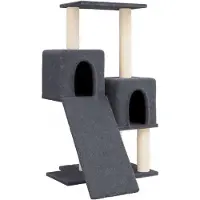 vidaXL Kattenmeubel met sisal krabpalen 82 cm donkergrijs