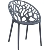CLP Hope stapelbare Tuinstoel - Weerbestendig & UV-bestendig - Kunststof Stoelen met Armleuningen - Modern Design - antraciet