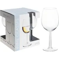 Excellent houseware Koopman Wijnglazen set, 4 stuks, 43 cl - klassiek design, BPA-vrij