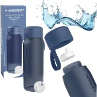 Wessper BPA-vrije drinkfles 700ml met actieve koolfilter – duurzame waterfles voor sport, school & fitness – Blauw