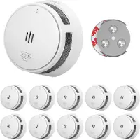 SAVS S10 Rookmelder 10-pack - 10 Rookmelders - 10 jaar batterij - Met magneet montage - Compact design - Voldoet aan Europese norm - Infrarood sensor - Brandalarm zonder boren