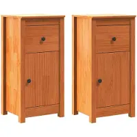 vidaXL Dressoir 2 st Wasbruin 39 x 34,5 x 80 cm Massief grenenhout