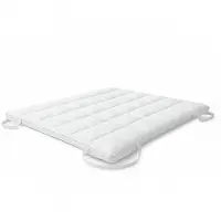THE WHITE STONE Opgevulde matrasbeschermer hotel-effect - - 80x190 - Vulling 500 g/m² - Ademend microvezel hoes - Elastieken in de hoeken