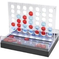 Spies Online Vier op een Rij Bordspel met LED Verlichting - Glow in the Dark Spel - Verlicht Strategisch Spel voor Kinderen en Volwassenen
