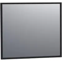 Brauer Onyx Spiegel - 80 cm - Rechthoekig - Zwart Geborsteld Frame