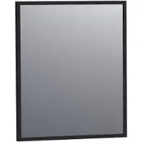 Brauer Onyx Spiegel - 60 cm - Rechthoekig - Zwart Geborsteld Frame