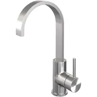 Brauer Brushed Edition Hoge Opbouw Wastafelmengkraan met Draaibare Platte Uitloop Model A RVS Geborsteld PVD