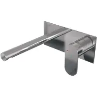 Brauer Chrome Edition Inbouw Wastafelmengkraan met Rechte Uitloop en Afdekplaat Model C1 Chroom