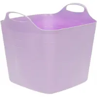 Excellent houseware flexibele kuip / emmer - lila - 25 l - kunststof - 40 x 35 cm - met handvatten