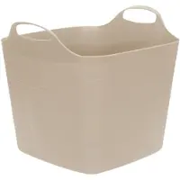 Excellent houseware flexibele kuip / emmer - beige - 25 l - kunststof - 40 x 35 cm - met handvatten