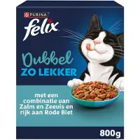 Felix Dubbel Zo Lekker Kattenvoer Droogvoer - Zalm & Zeevis - 5 x 800g