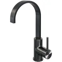 Brauer Gunmetal Edition Hoge Opbouw Wastafelmengkraan met Draaibare Platte Uitloop Model A Gunmetal Geborsteld PVD