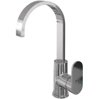 Brauer Chrome Edition Hoge Opbouw Wastafelmengkraan met Draaibare Platte Uitloop Model C Chroom