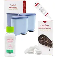 Eccellente Onderhoudspakket geschikt voor Philips AquaClean koffiemachine – – 2x waterfilter, ontkalker, reinigingstabletten & siliconenvet