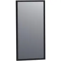 Brauer Onyx Spiegel - 40 cm - Rechthoekig - Zwart Geborsteld Frame