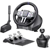 PXN V9 Gen 2 Racestuur + HB S - Hydraulische Handrem - Complete Sim Racing Set met Pedalen, Shifter & Handrem - 270/900° - PS4, PC - Zwart