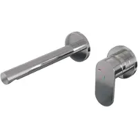 Brauer Chrome Edition Inbouw Wastafelmengkraan met Rechte Uitloop en Rozetten Model C1 Chroom