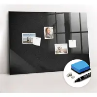 Coloray Whitebord - Donkere rots - 100 x 70 cm - Zwart Magneetbord Design - Gratis 5 Sterke Magneten + Whiteboard Marker & Wisser - Scandinavisch Design Bord - Magneetbord Muur - Planning Muur