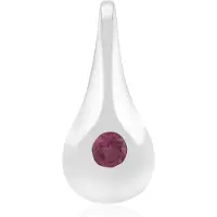 Cavill - Zilveren hanger 925 Sterling zilver met palladium - Braziliaanse roze toermalijn 0,14 ct - Rond - Elegante handgemaakt 19x8 mm
