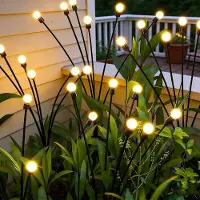 Aigostar Solar Tuinverlichting op Zonne Energie - 6-Pack - 36 LED Vuurvliegjes - IP44 - Lampen voor Buiten - Tuinlantaarns - Padverlichting