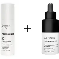 Mesoestetic Anti-Aging Set – Skinretin 0.3% & AOX Ferulic – Dag & Nacht Routine – Huidvernieuwing & Glow