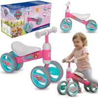 Sarcia.eu Paw Patrol Meisjesloopfiets met 4 wielen, lichtgewicht, van metaal, eerste fietsje, loopfiets 1+
