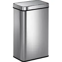 HOMCOM Sensor Bin Roestvrij Staal 39L x 27B x 66H cm Zilver