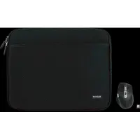BlueBuilt Laptophoes breedte 33 cm 14 inch M Zwart + Maximus Muis