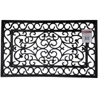 Cleanwalk Rubbermat - deurmat antieklook - zwart - 45x75 cm - antislip