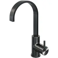 Brauer Gunmetal Edition Hoge Opbouw Wastafelmengkraan met Draaibare Platte Uitloop Model B Gunmetal Geborsteld PVD