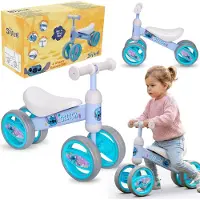 Sarcia.eu DISNEY Stitch Meisjesloopfiets met 4 wielen, lichtgewicht, van metaal, eerste fietsje, loopfiets 1+