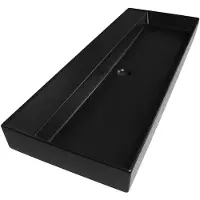 Brauer Lunar Wastafel - 120 cm - met 1 Spoelbak en 0 Kraangaten - Keramiek Mat Zwart