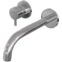 Brauer Chrome Edition Inbouw Wastafelmengkraan met Gebogen Uitloop en Rozetten Model B2 Chroom