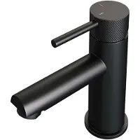 Brauer Black Carving Lage Opbouw Wastafelmengkraan Model A Mat Zwart