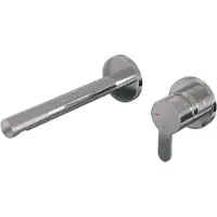 Brauer Chrome Edition Inbouw Wastafelmengkraan met Rechte Uitloop en Rozetten Model D1 Chroom